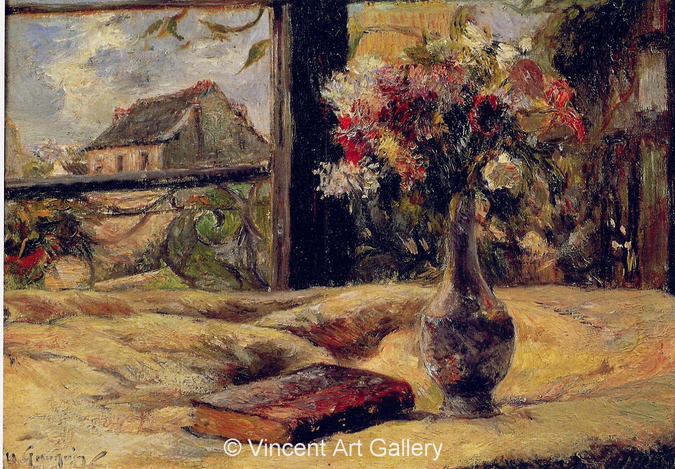 A3569, GAUGUIN, Vase of Flowers at the Window,